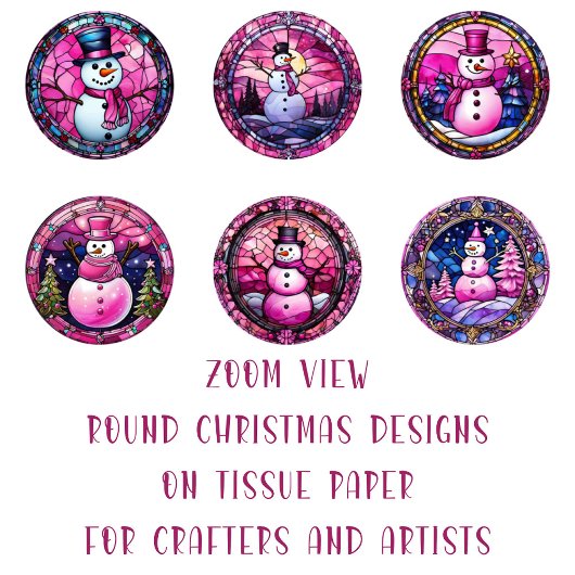 ラウンドクリスマスイメージDIYデコページオーナメントクラフト 薄葉紙