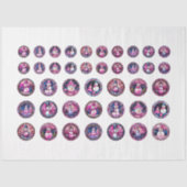 ラウンドクリスマスイメージDIYデコページオーナメントクラフト 薄葉紙 (正面)