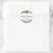 ラウンドクリスマスキャンディーケーンギフトラベルステッカー ラウンドシール (バッグ)