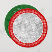 ラウンドクリスマスパーティの招待状 | 写真の追加 招待状 (正面/裏面)