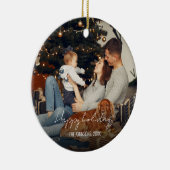 ラウンドクリスマスホリデーセラミックオーナメント セラミックオーナメント (右)