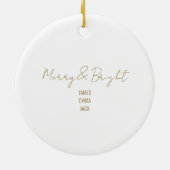 ラウンドクリスマスホリデーセラミックオーナメント セラミックオーナメント (裏面)