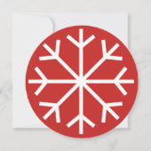 ラウンドクリスマスホリデー企業のオフィスパーティー 招待状 (正面)