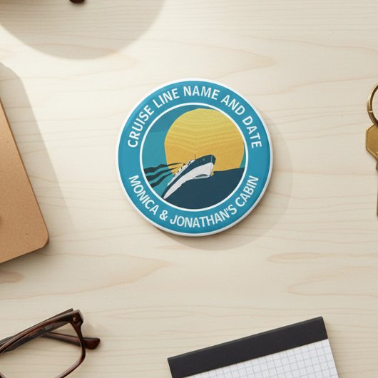 ラウンドクルーズキャビンのドアパーソナライズされた名 マグネット