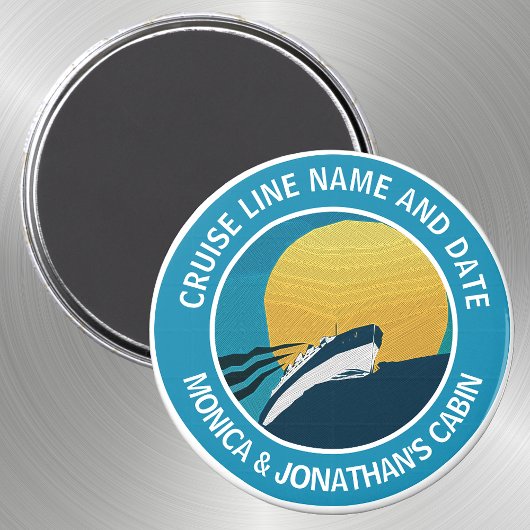 ラウンドクルーズキャビンのドアパーソナライズされた名 マグネット