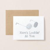 ラウンドグラス – ここではYou Specsを見ている 箔カード (封筒付き正面)