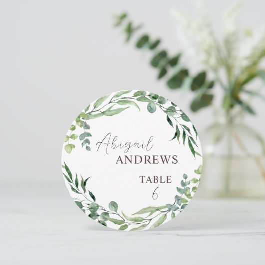 ラウンドグリーナリーリーフ結婚ズゲスト座席表 (スタンド正面)