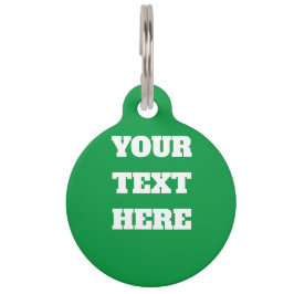 ラウンドグリーンペットタグ ペット ネームタグ