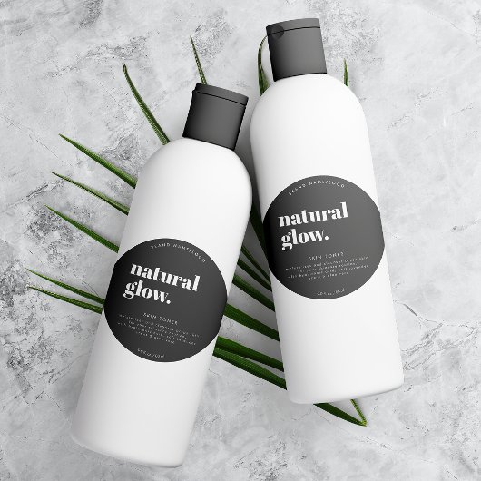 ラウンドコスメモダンティックボトルラベル ラウンドシール