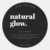 ラウンドコスメモダンティックボトルラベル ラウンドシール (正面)