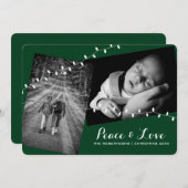 ラウンドコーナーグリーンピース&ラブクリスマスフォト シーズンカード (正面/裏面)