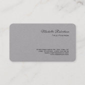 ラウンドコーナーグレイモダンミニマルプロフェッショナル 名刺 (正面)