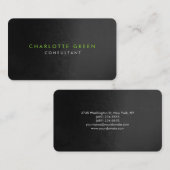 ラウンドコーナーグレーグリーンプロフェッショナル 名刺 (正面/裏面)