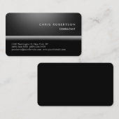 ラウンドコーナーグレーブラックトレンディー名刺 名刺 (正面/裏面)
