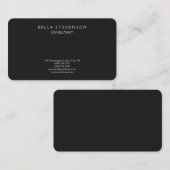 ラウンドコーナーグレープレーンシンプルミニマルスタイリッシュリスト 名刺 (正面/裏面)