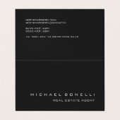 ラウンドコーナーグレー実在エステートエージェントの名刺 名刺 (外部フラット)