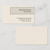 ラウンドコーナーシグネチャクリームミニマモダンリスト 名刺 (正面/裏面)