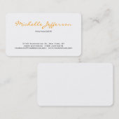 ラウンドコーナーシック手書きスクリプト名刺 名刺 (正面/裏面)