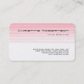 ラウンドコーナーピンク白魅力的フェミニン 名刺 (正面)