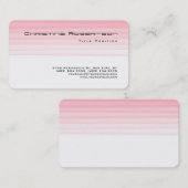 ラウンドコーナーピンク白魅力的フェミニン 名刺 (正面/裏面)