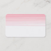 ラウンドコーナーピンク白魅力的フェミニン 名刺 (裏面)