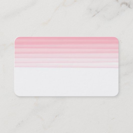 ラウンドコーナーピンク白魅力的フェミニン 名刺 (裏面)