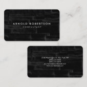 ラウンドコーナーブラックウォールプロフェッショナルミニマリスト 名刺 (正面/裏面)