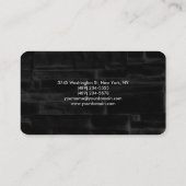 ラウンドコーナーブラックウォールプロフェッショナルミニマリスト 名刺 (裏面)