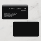 ラウンドコーナーブラックグレー魅力的名刺 名刺 (正面/裏面)