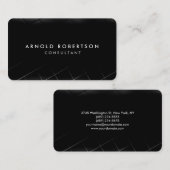 ラウンドコーナーブラックプロフェッショナルミニマリスト 名刺 (正面/裏面)