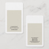 ラウンドコーナープレミアムリネンエレガントモダン 名刺 (正面/裏面)