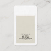 ラウンドコーナープレミアムリネンエレガントモダン 名刺 (裏面)