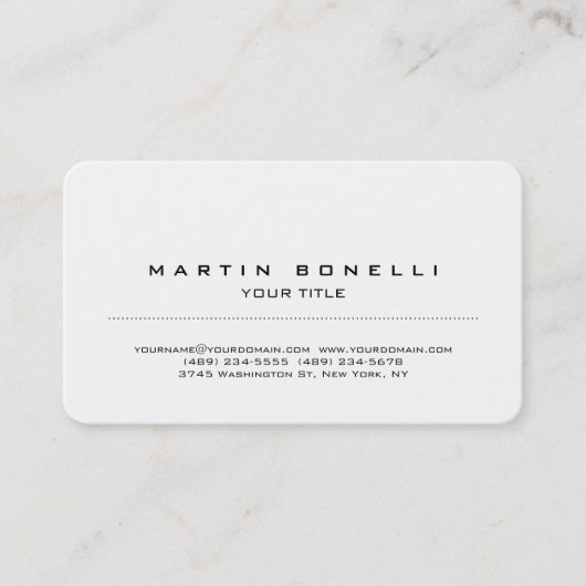 ラウンドコーナープレーンプロフェッショナル名刺 名刺 (正面)