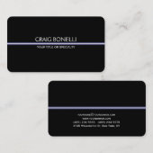 ラウンドコーナープレーン白黒名刺 名刺 (正面/裏面)