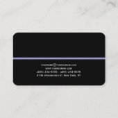 ラウンドコーナープレーン白黒名刺 名刺 (裏面)