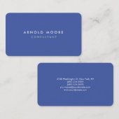 ラウンドコーナーミディアムブループロフェッショナル モダン 名刺 (正面/裏面)
