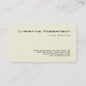 ラウンドコーナーミニマル魅力的リストベージュ 名刺 (正面)