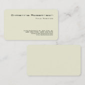 ラウンドコーナーミニマル魅力的リストベージュ 名刺 (正面/裏面)