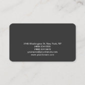 ラウンドコーナーメイクアップアーティストグレービジネスカード 名刺 (裏面)