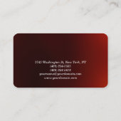 ラウンドコーナーメイクアップアーティストレッドビジネスカード 名刺 (裏面)