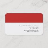 ラウンドコーナーレッドホワイト実在エステートエージェント 名刺 (裏面)