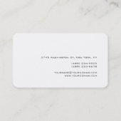 ラウンドコーナー実在ホワイトエステートエージェント名刺 名刺 (裏面)