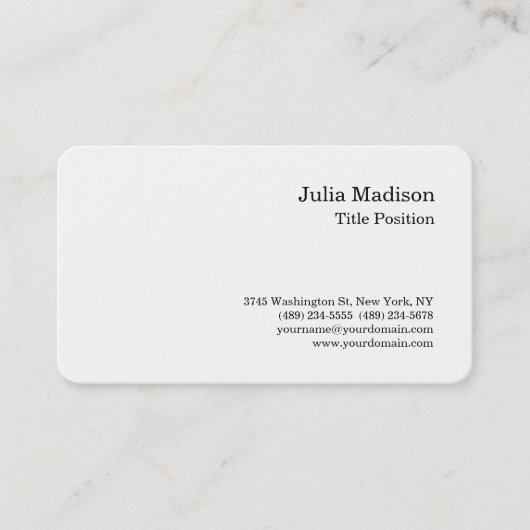 ラウンドコーナー白黒トレンディープロフェッショナル 名刺 (正面)