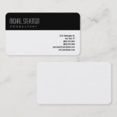 ラウンドコーナー白黒名刺 名刺 (正面/裏面)