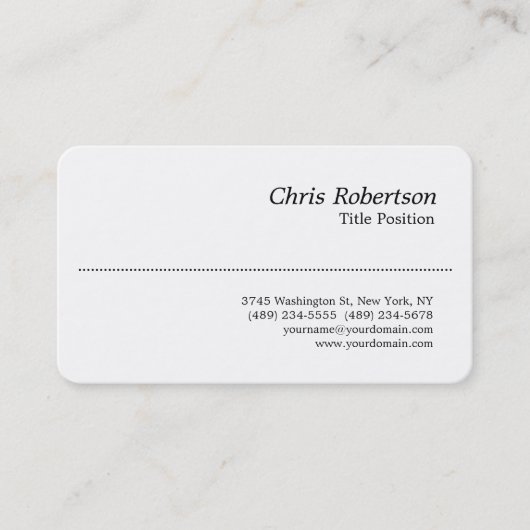 ラウンドコーナー白黒魅力的名刺 名刺 (正面)