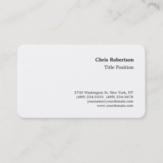 ラウンドコーナー白黒魅力的名刺 名刺 (正面)