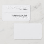 ラウンドコーナー白黒魅力的名刺 名刺 (正面/裏面)