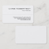 ラウンドコーナー白黒魅力的名刺 名刺 (正面/裏面)