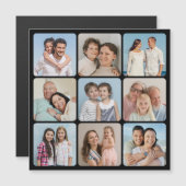ラウンドコーナー9フォトコラージュ磁気カード (正面/裏面)