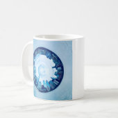 ラウンドコーヒーmのニューヨークの超高層ビルスカイライン コーヒーマグカップ (正面左)